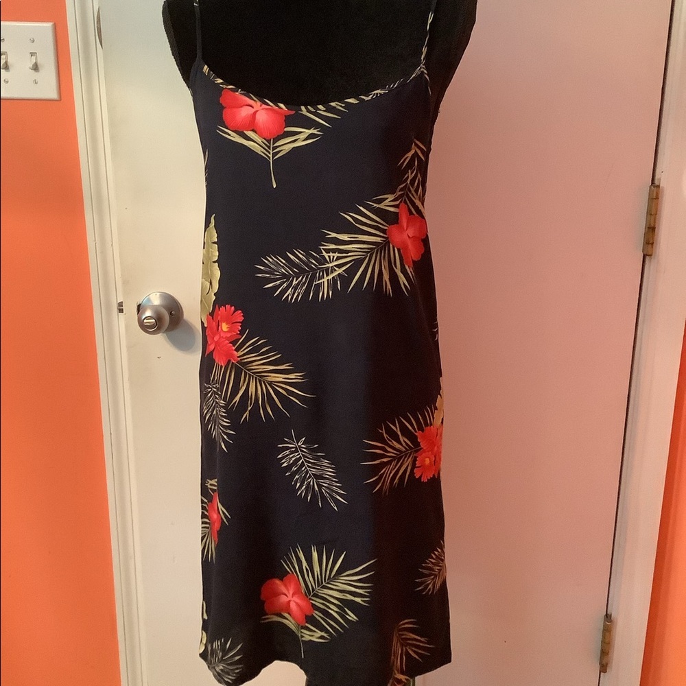 Tropical print sundress.
